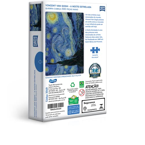 Toyster - Quebra-cabeça: Vincent Van Gogh: A Noite Estrelada - 500 peças nano - Game Office