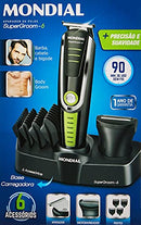 Aparador de Pelos Super Groom 06, Mondial, Preto/Verde, 6W, Bivolt