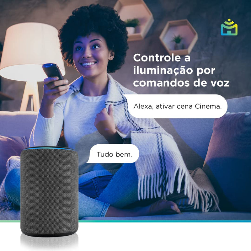 Smart Lâmpada Wi-Fi Positivo Casa Inteligente, Iluminação Branca (Quente e Fria) e RGB (Até 16 Milhões de Cores), 9W