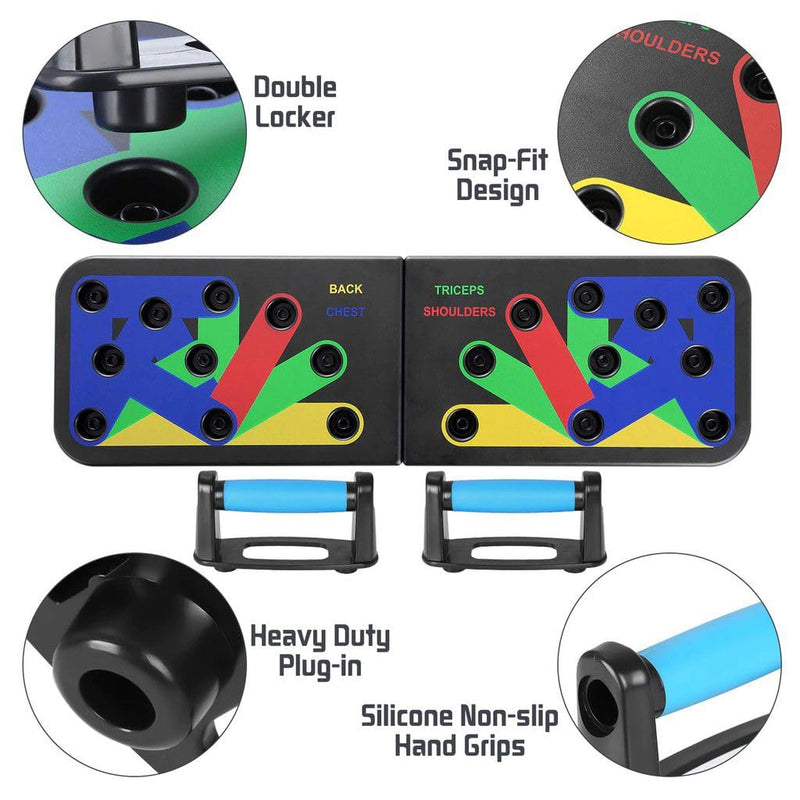 Prancha Flexão de Braço Multifuncional para Treino em Casa com Alça Pegador Rotativa Profissional Ajustável para Exercício Musculação Peito Ombro Costas Tríceps Academia Fitness Funcional