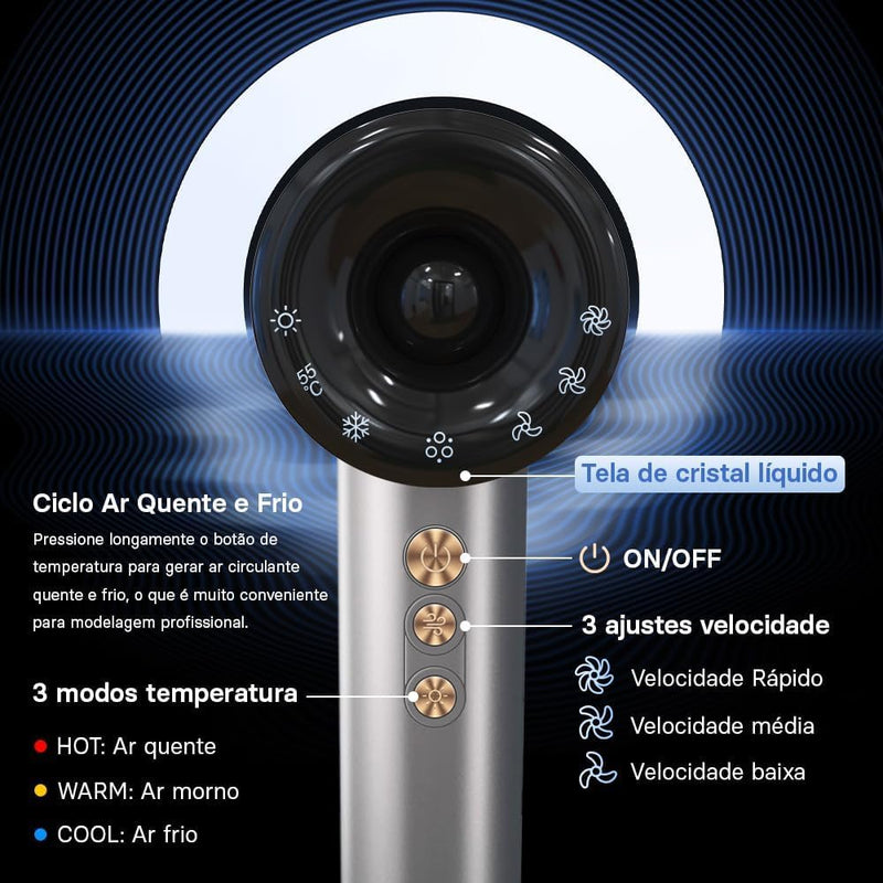 Secador de Cabelo Profissional, Secagem Rápida, Portátil, 127v/20A - Vastoo