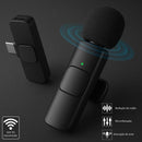 Kit Microfone de Lapela Profissional Sem Fio Altamente Sensivel Com 2 Entradas Almplamente Compativeis (Tipo C e IOS) Podcast, Youtubers, Influencer e TikTok Com Redução de Ruidos