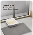 Tapete de areia para gatos, à prova d'água, camada dupla.