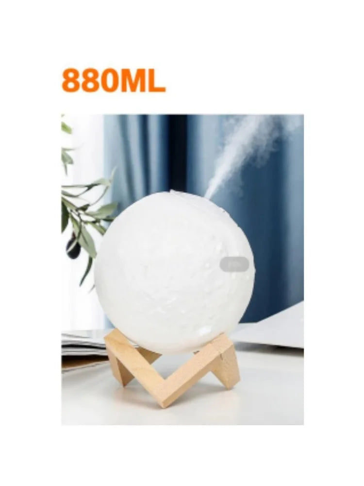 Luz de LED em formato de Lua com umidificador